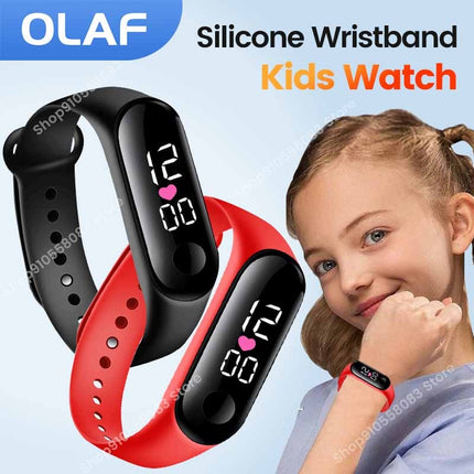 M3 Kids Digital Watches Adjustable Silicone Strap Waterproof